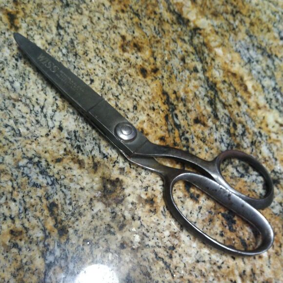Vintage Wiss 9" Pinking Shears Scissors Sewing Craft Zig Zag Cut - Picture 1 of 7